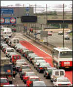 Traffic jam on M4